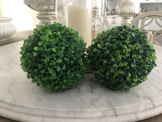 Faux Green Ball Topiary