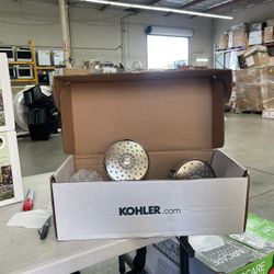 KOHLER Purist 3-Spray Patterns 6in. Dual Wall Mount Shower Heads w/ 1.75 GPM