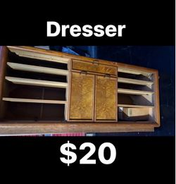Wood dresser Moving Must sell today $20