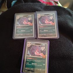 Cosmo Holo Gengar With Pikachu Stamp 