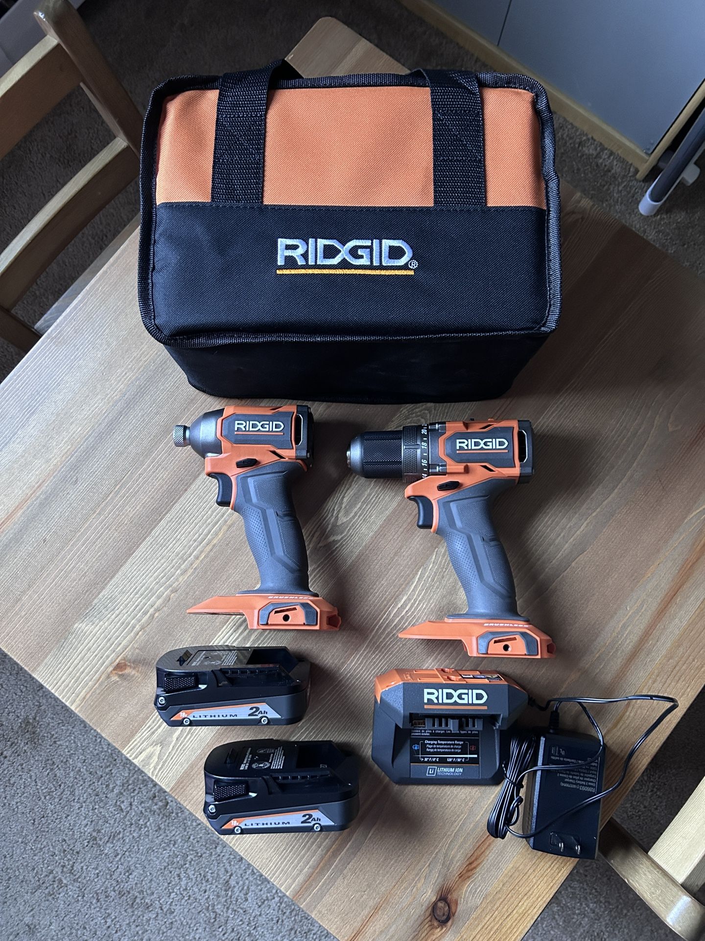 Ridgid 18v SubCompact Brushless 1/2” Drill & Impact Driver Set - New