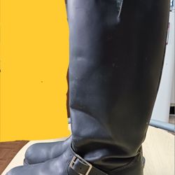 MEN'S CHIPPEWA BRAND 16 INCH STEEL TOE BLACK ENGINEERS BOOTS SIZE 8.5 EE, RETAILS NEW FOR $266