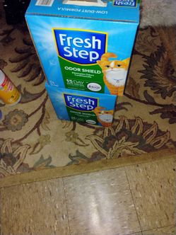 2. 25 lbs cat litter one is open missing a little bit pickup only cash