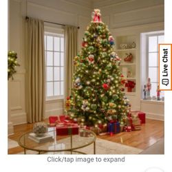 8ft Christmas Plush Tree Animated 