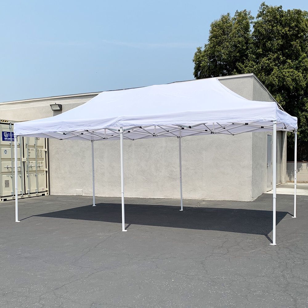 New $195 Heavy-Duty 10x20 FT Outdoor Ez Pop Up Canopy Party Tent Instant Shades w/ Carry Bag (White) 