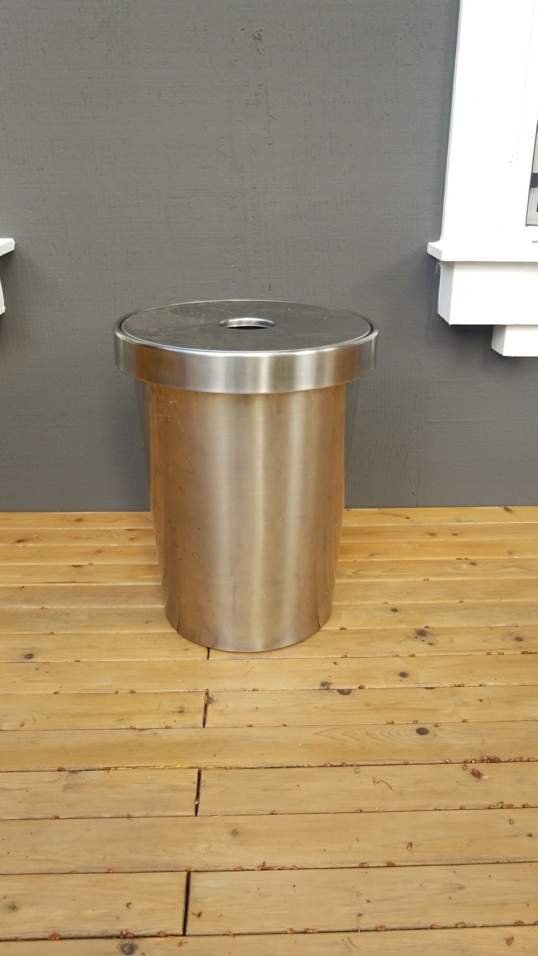 Ikea Rundel stainless steel laundry bin basket
