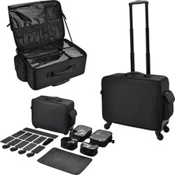 ($100 Retail) New Costravio Rolling Makeup Case Black Pro