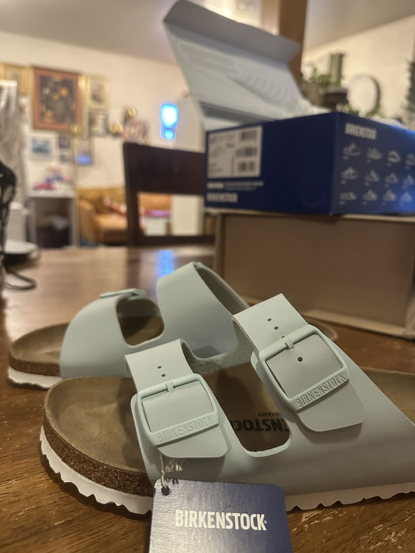 Birkenstock - Surf Green Arizona Size 40 (9-9.5)