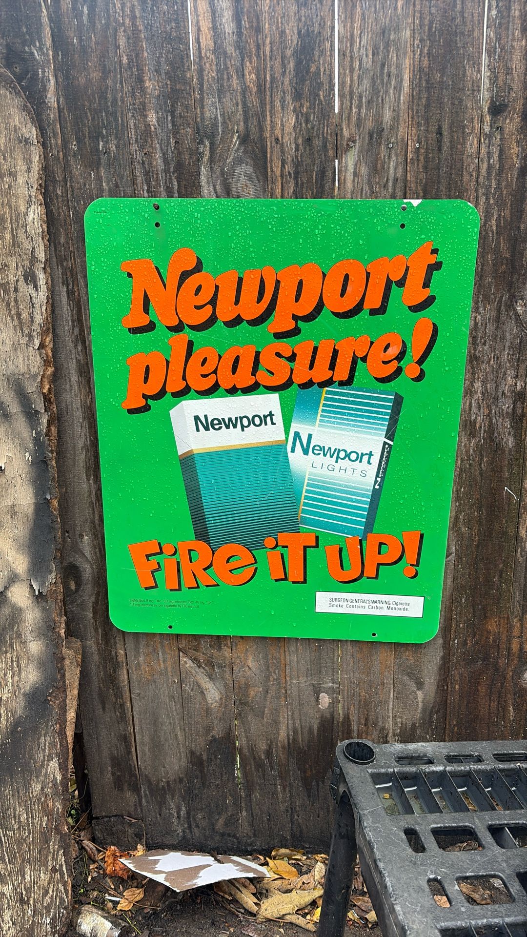 Classic Metal Newport Advertisement Sign