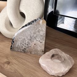 Crystal/quartz Decor And Candle Holder 