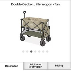 Double Decker Utility wagon - tan