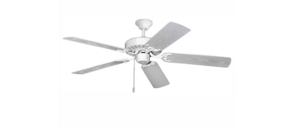 TroposAir ProSeries Builder 52 in. Pure White Outdoor Ceiling Fan