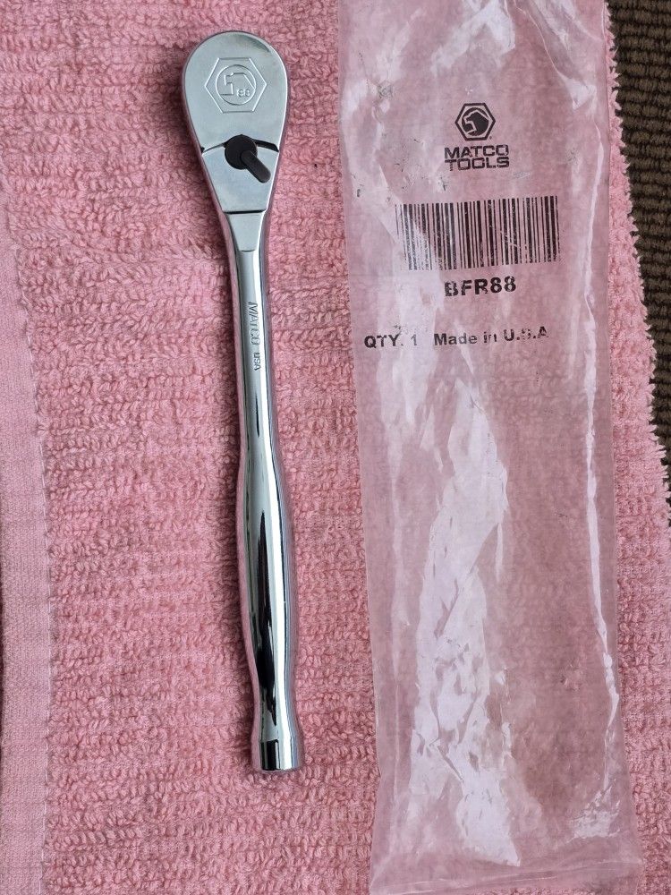Matco tools 3/8" Drive 8" EIGHTY8 Tooth Fixed Ratchet USA- Read Description