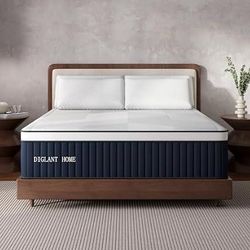 NEW Memory Foam Queen Mattress, 14 Inch Euro Top W/ Pocket Springs Hybrid Mattress, Medium Plush !