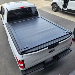 2004-2024 Ford F150 6.5 ft Long Bed SyneticUSA Hard Aluminum Manual Retractable Tonneau Cover w/ T-slot Rail System