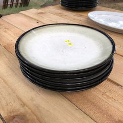 Black ceramic dinner plates for sale