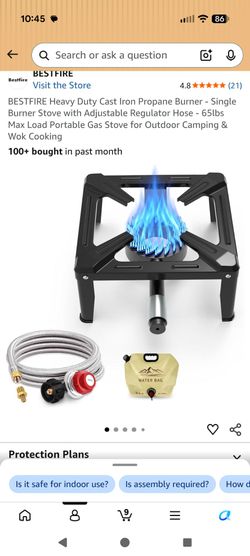 Gas camping burner
