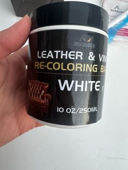 White Leather Recoloring Balm and Scratch Repair Kit, Leather Restorer