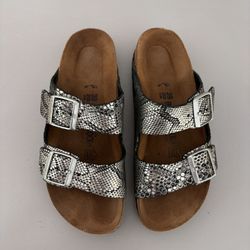 Birkenstock Arizona Reptile Buckle Sandals
