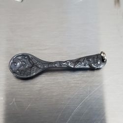 Rare 1993 Vintage Hallmark Pewter Baby Spoon Pendant Engraved