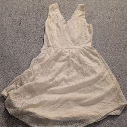 White Floral Dress - Small 