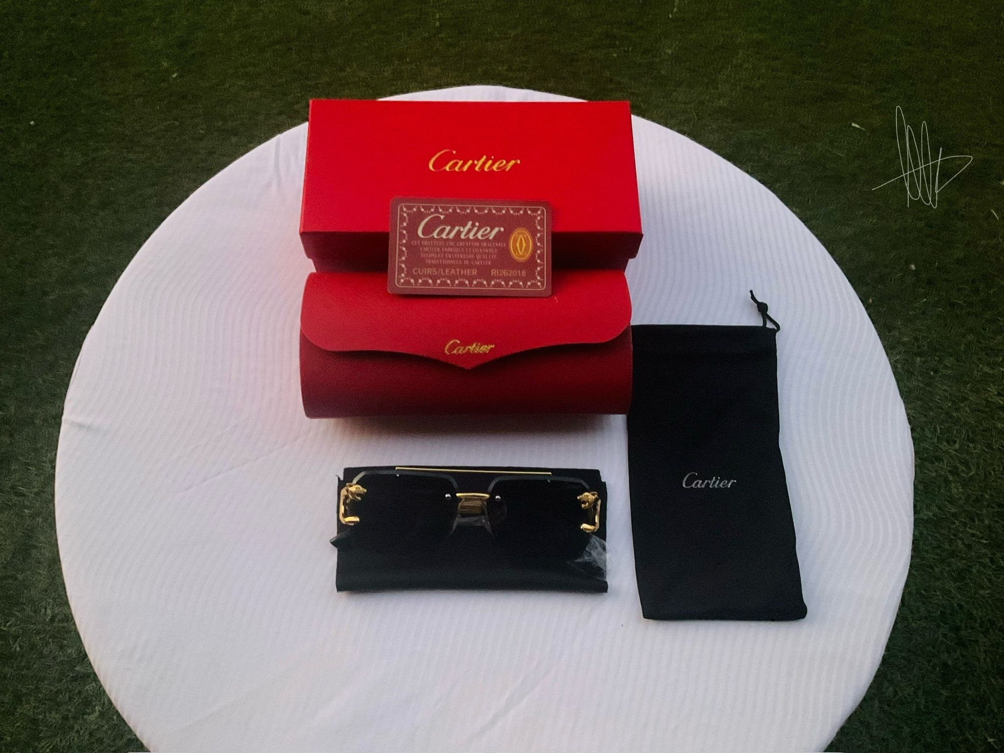 Santos De Cartier Sunglasses, Made in Italy