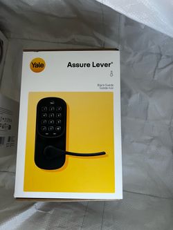Yale Assure Lever, Black Suede Smart Wi-Fi Keypad Lock for Key-Free Entry YRL216-WF1-BSP