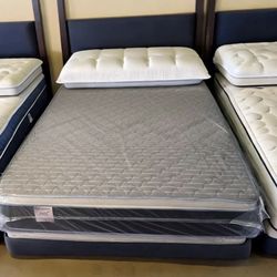King Size Mattress Pillow Top 14 Inches Excellent Comfort New From Factory With it’s Plastic Available in All Size Delivery Same Day