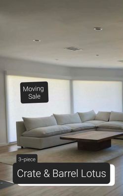 Crate Barrel Lotus Cloud Couch Sectional Sofa