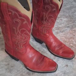 Ariat Red Cowboy Boots 