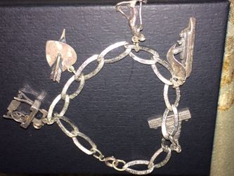 Vintage silver with charms bracelet $50
