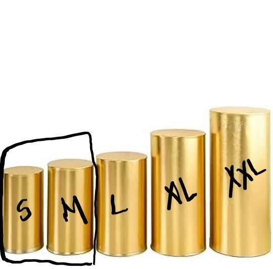 Gold Cilinder Pedestal Cover