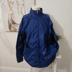 Vintage Men's Nike Windbreaker Colors Blue/ Black Size Large