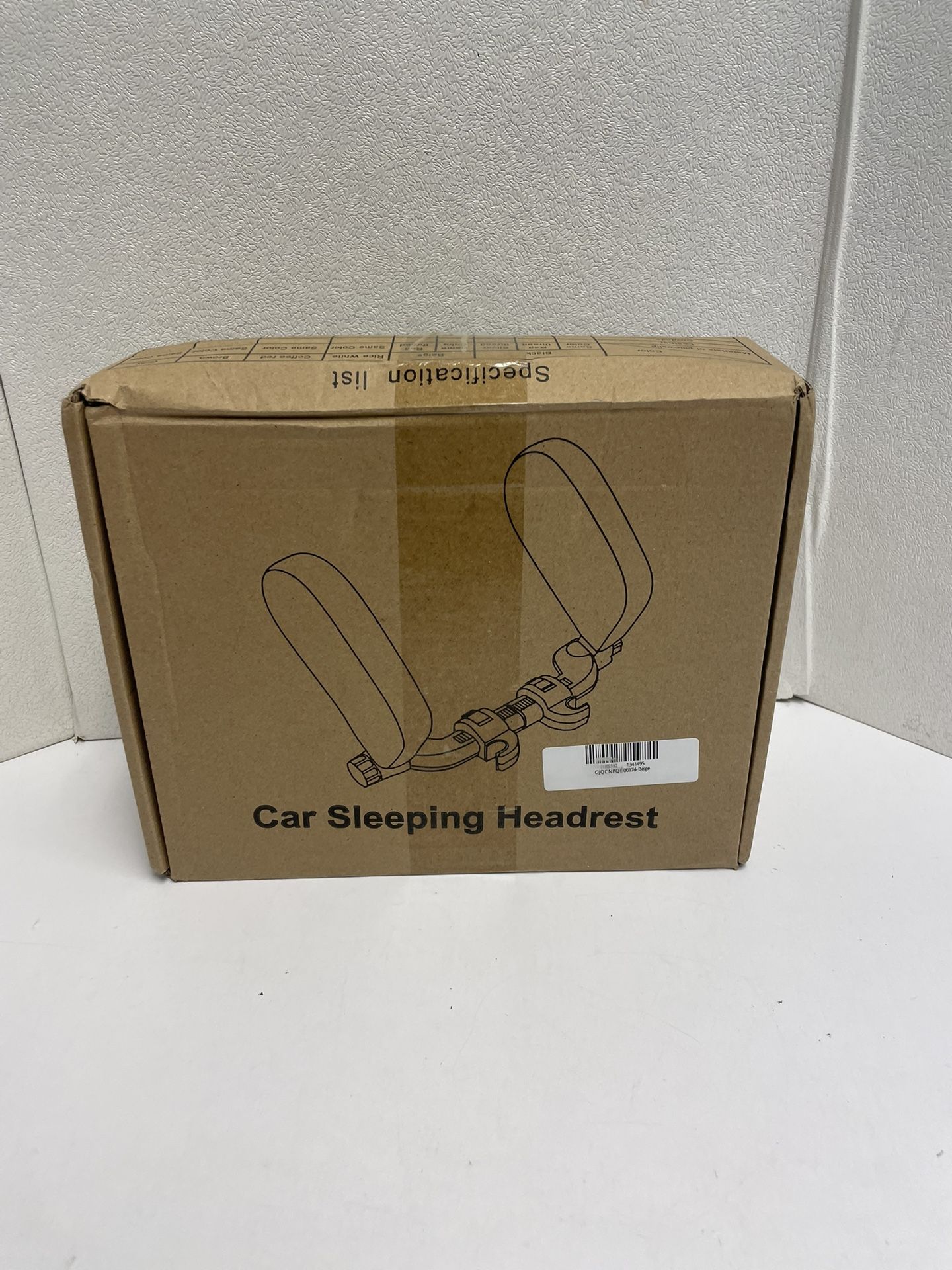 Universal Car Headrest Pillow Sleeping Travel Seat Pillow Leather Adjustable