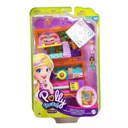 Polly Pocket Jungle Safari Compact  2 Micro Dolls & Accessories  Mattel New
