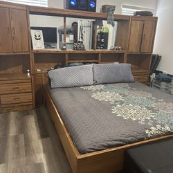 Solid Wood Bed California King ( Mattress Not Included )