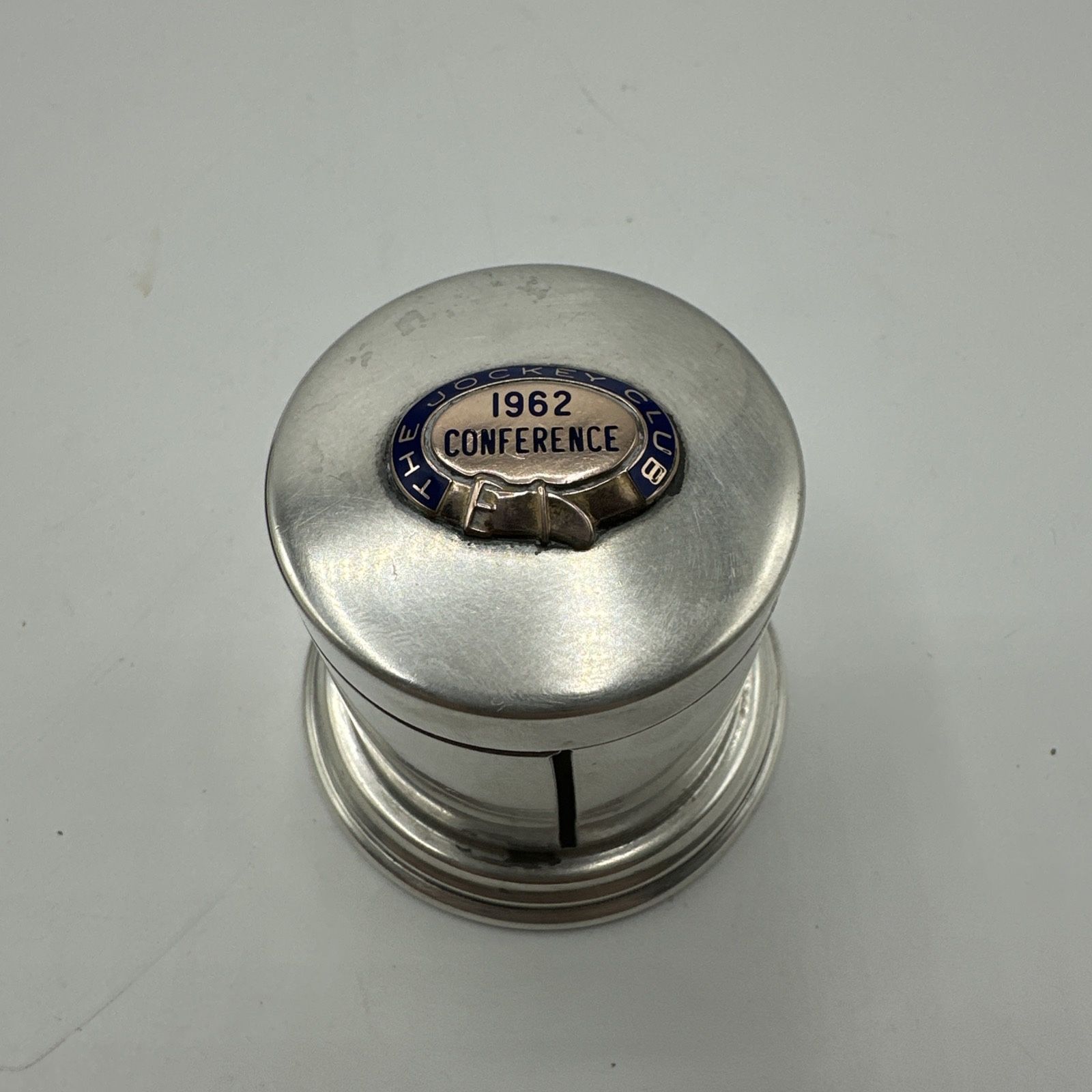 1962 Jockey Club Sterling Silver Desk Paperweight – Rare Racing Memorabilia