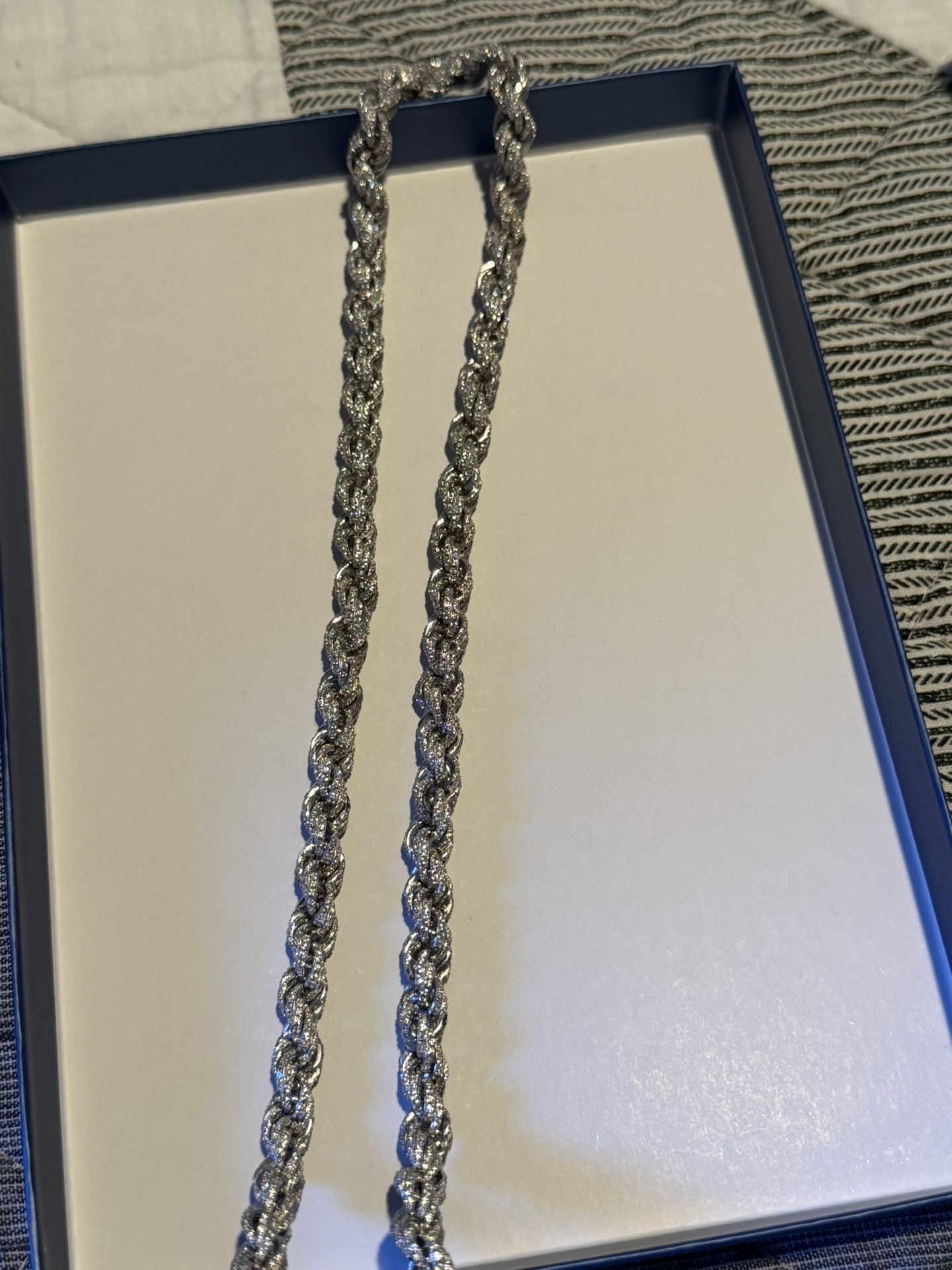 Silver Rope Chain 20in  71 Grams Pure Silver New