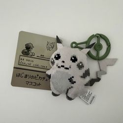 Pokemon 30th Anniversary Pixel Original Pikachu Plush Keychain Figure Grey Toy TCG Card Game Booster Box Packs Bundle ETB Collection