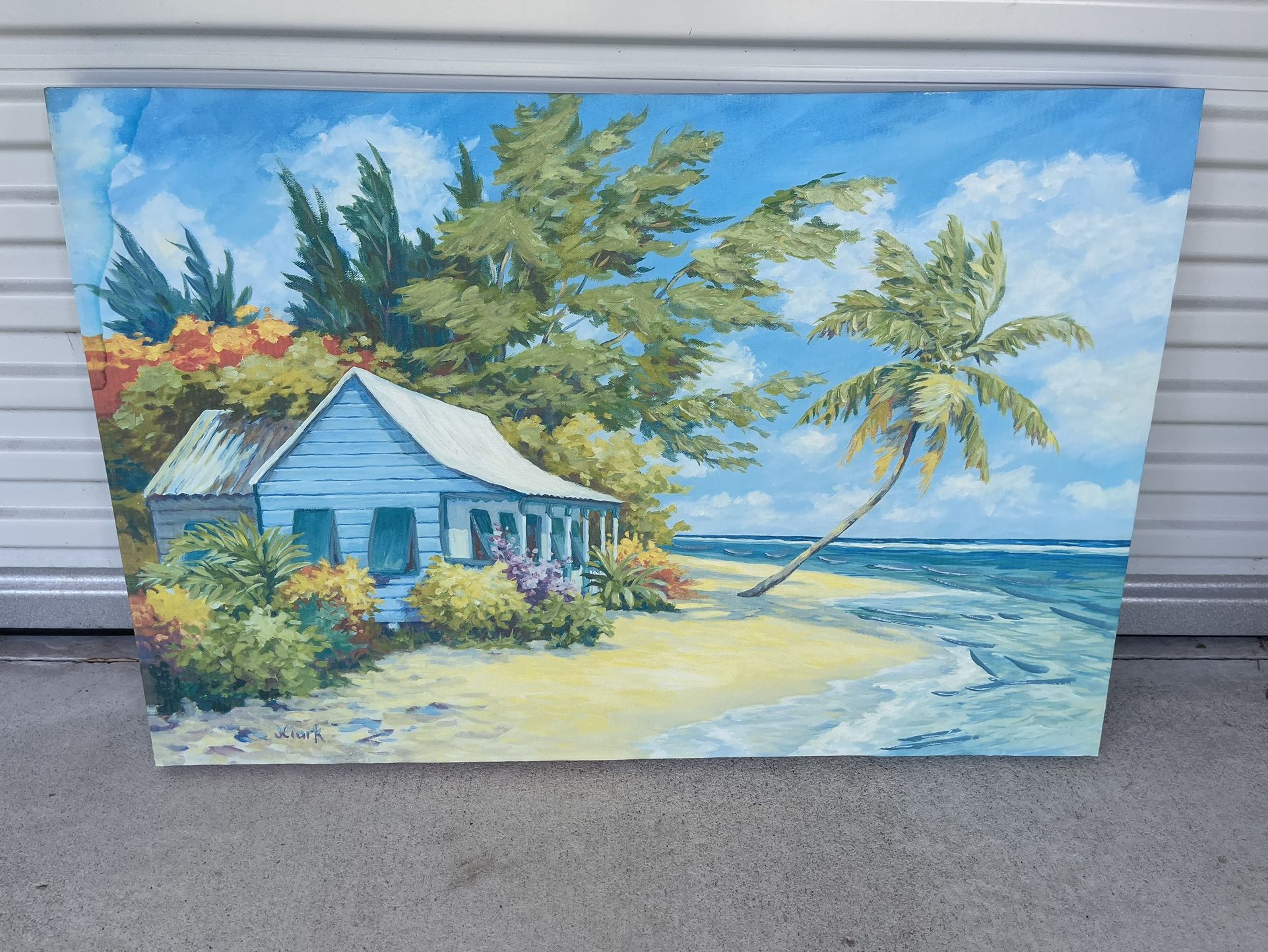 Tropical Decor Picture 36” X 24” - Used For Staging Only 