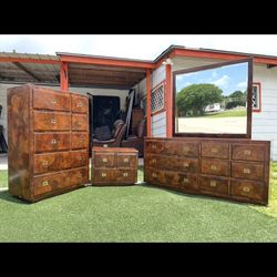 Dresser Mirror, Chest Drawer, And Nightstand