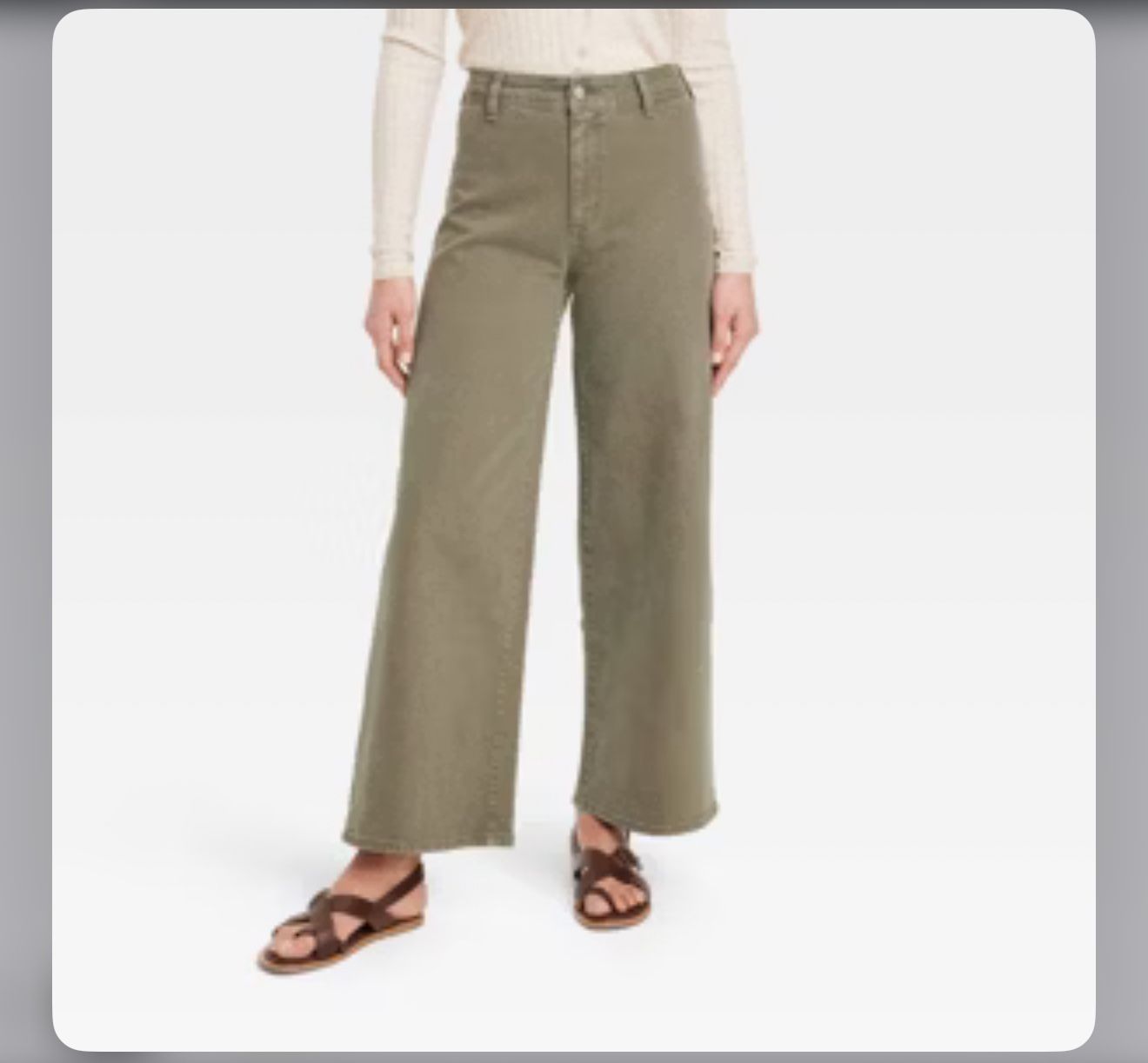 Women’s High Rise Sailor Wide Leg Ankle Jeans