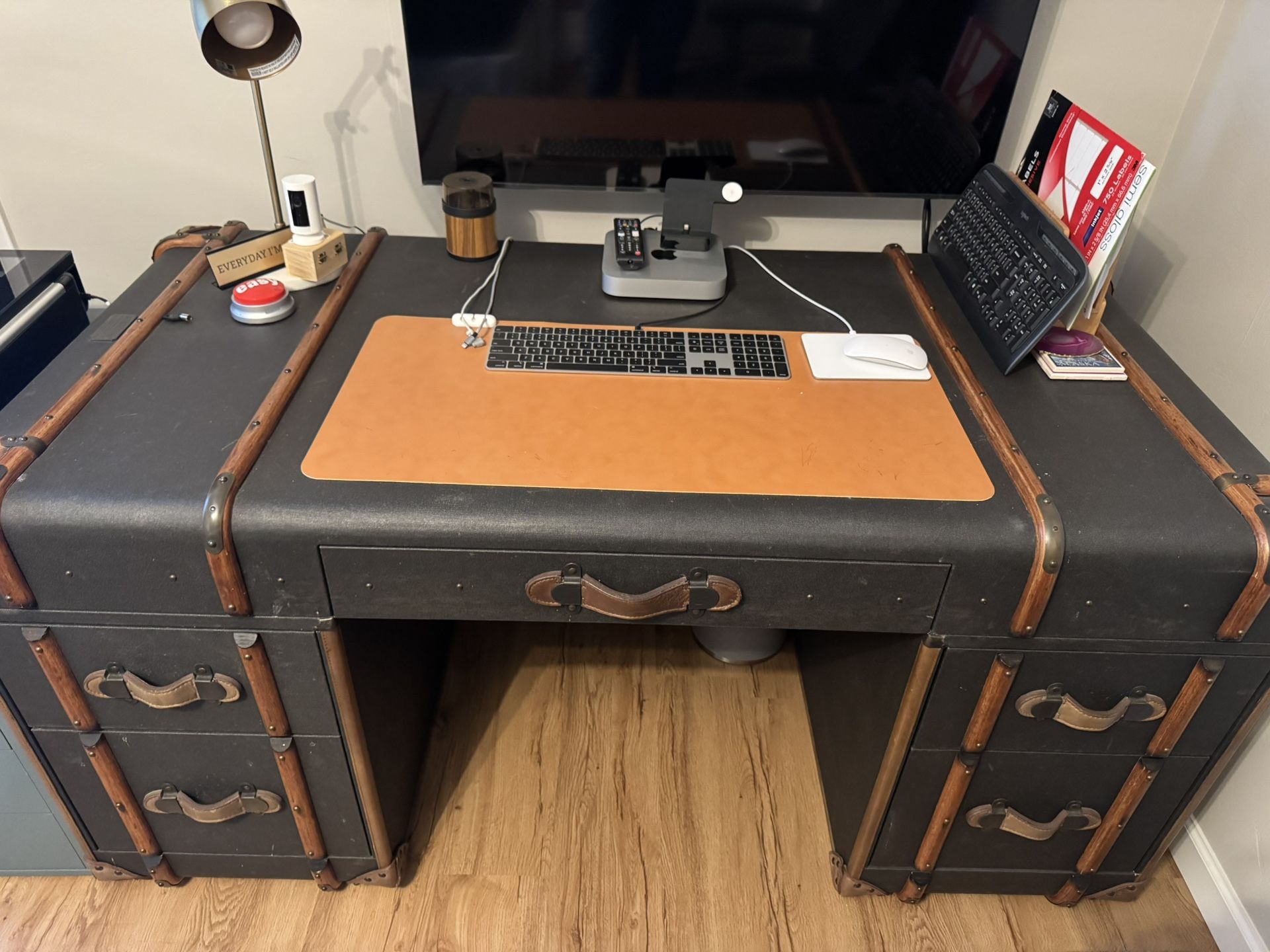 RICHARDS' TRUNK 64" DESK RESTORATION HARDWARE 