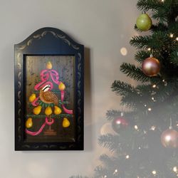 Joanne Hayman Original On Wood Partridge In A Pear Tree 