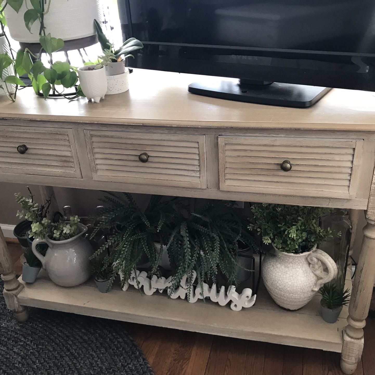 Hobby Lobby White Stone Wood Sofa Table Baci Living Room