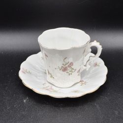 Antique Porcelain Victoria Austria Teacup & Saucer