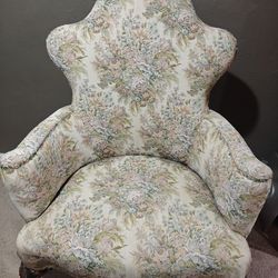 Traditional wingback accent chair,