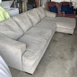 Sofa Couch With Attached Chaise