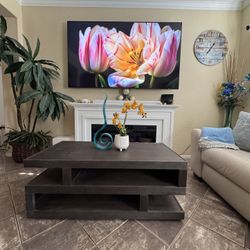 Beautiful Modern Cocktail Coffee Table In Excellent Conditions 