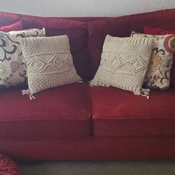 Red Couch Sofa bed 